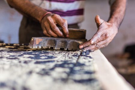 Home close up midsection manual worker working workshop